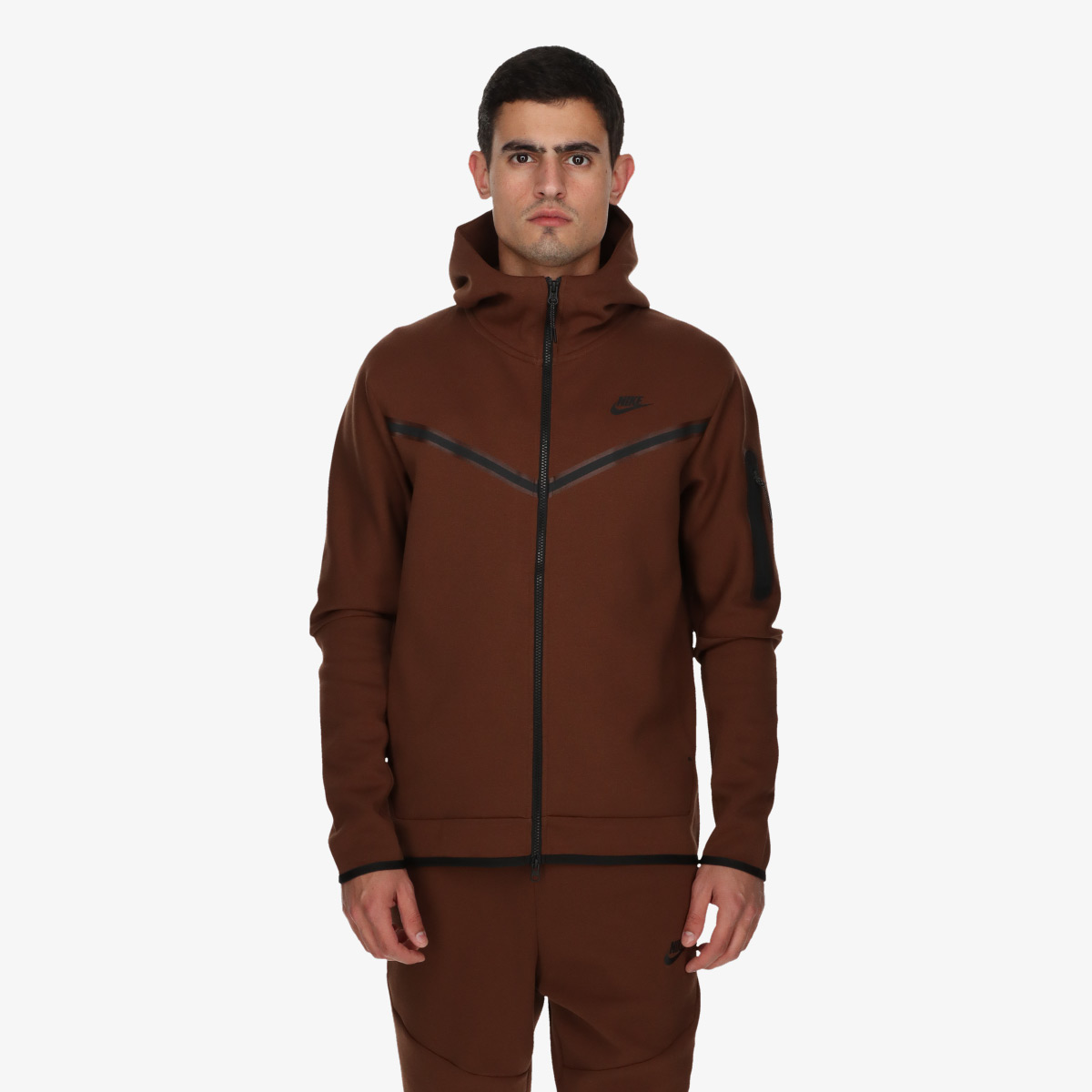 nike m nsw tch flc hoodie fz wr