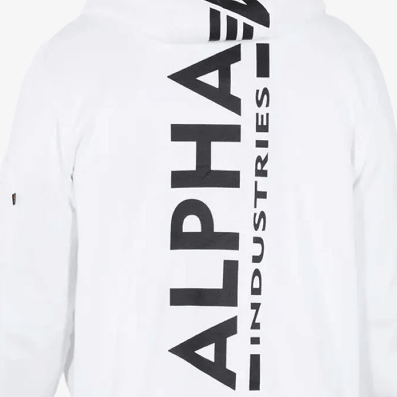 ALPHA INDUSTRIES Back Print Zip Hoodie 