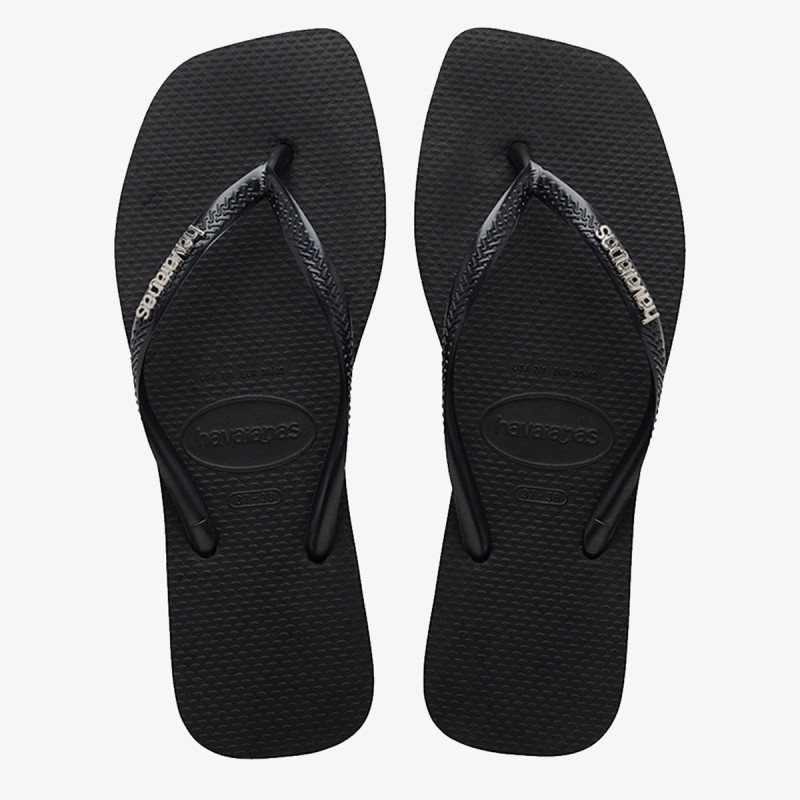 HAVAIANAS SLIM SQUARE LOGO METALLIC 