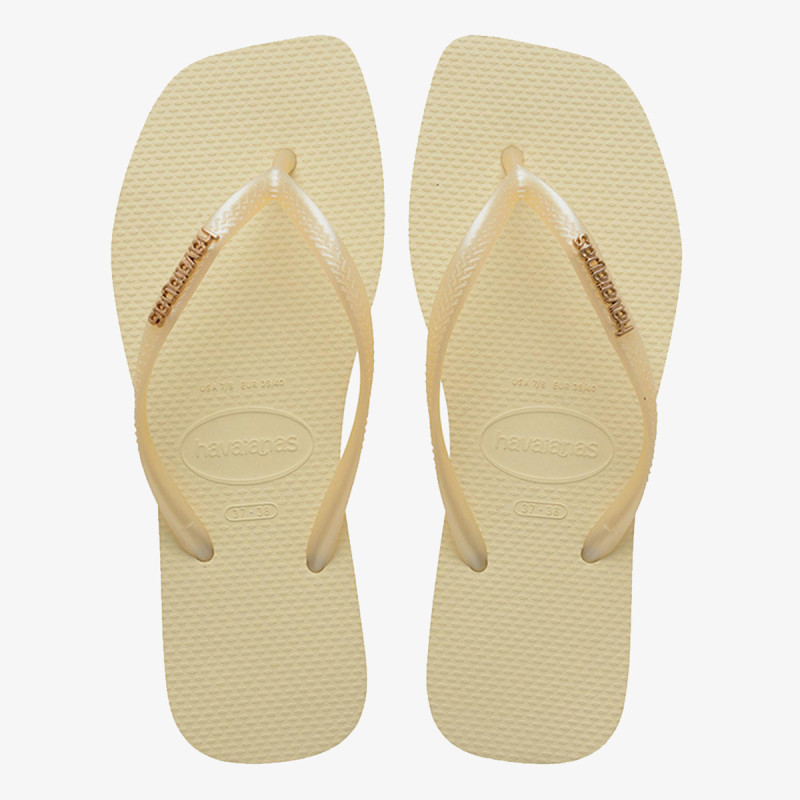 HAVAIANAS SLIM SQUARE LOGO METALLIC 