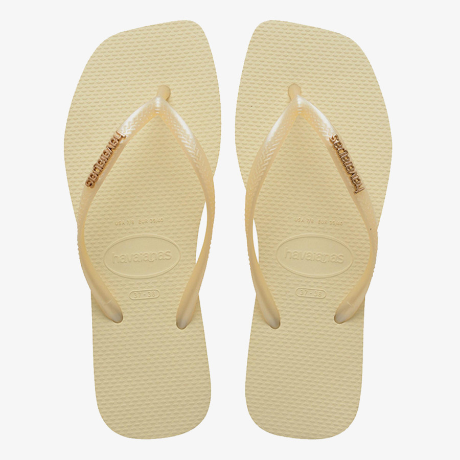 HAVAIANAS SLIM SQUARE LOGO METALLIC 