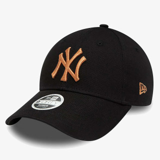 NEW ERA WMNS METALLIC LOGO 9FORTY NEYYAN  BLKRGS 