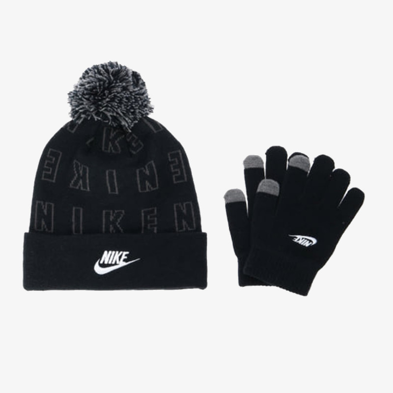 NIKE NIKE JACQUARD POM BEANIE SET 