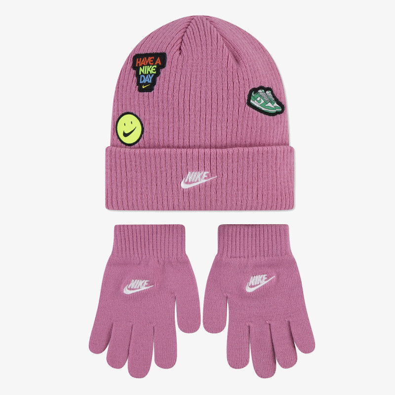 NIKE NAN NIKE PATCH PEAK BEANIE SET 