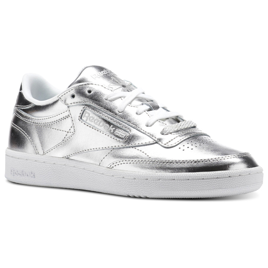Reebok CLUB C 85 S SHINE   SILVER/WHITE 