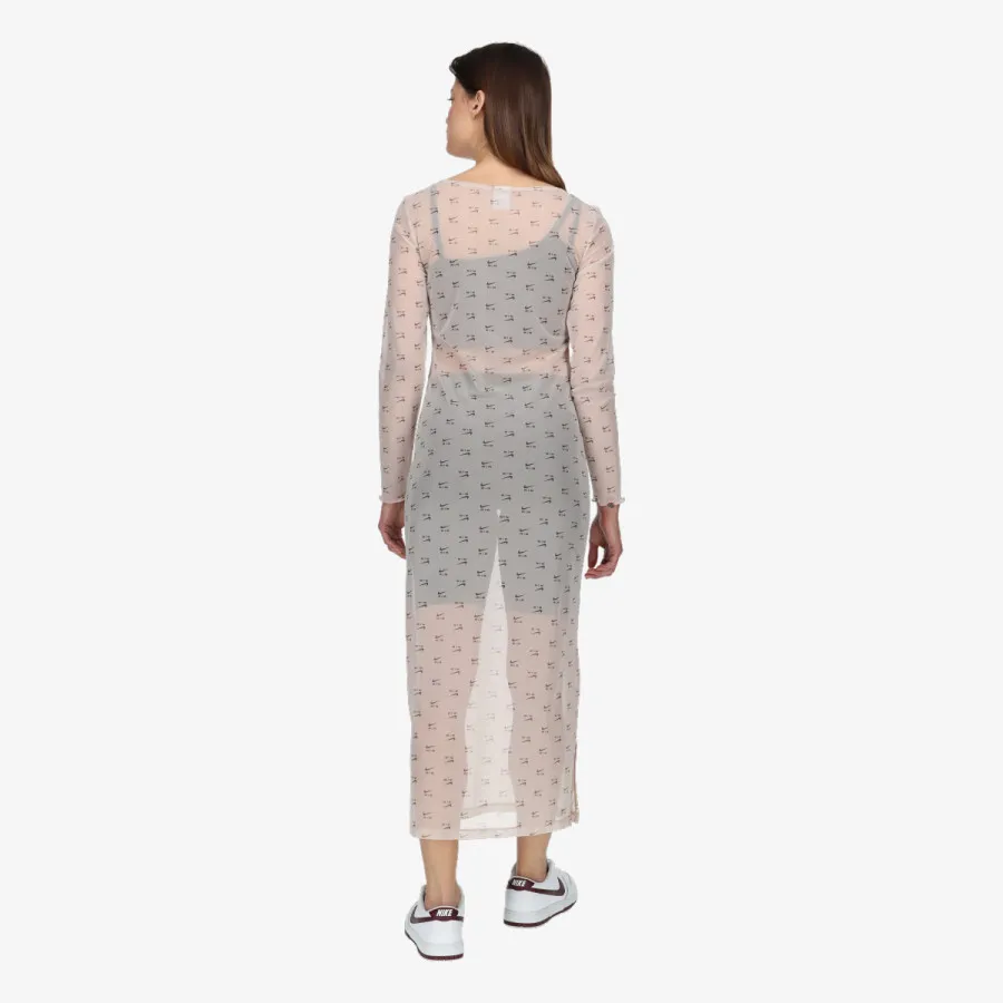 NIKE W NSW AIR AOP MESH LS DRESS 