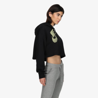 NIKE W NSW FLC PO HOODIE CROP DNC 