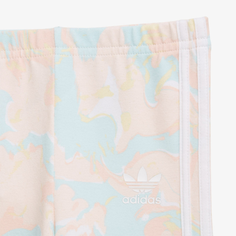 adidas MARBLE PRINT TEE DRESS AND TIGHTS 