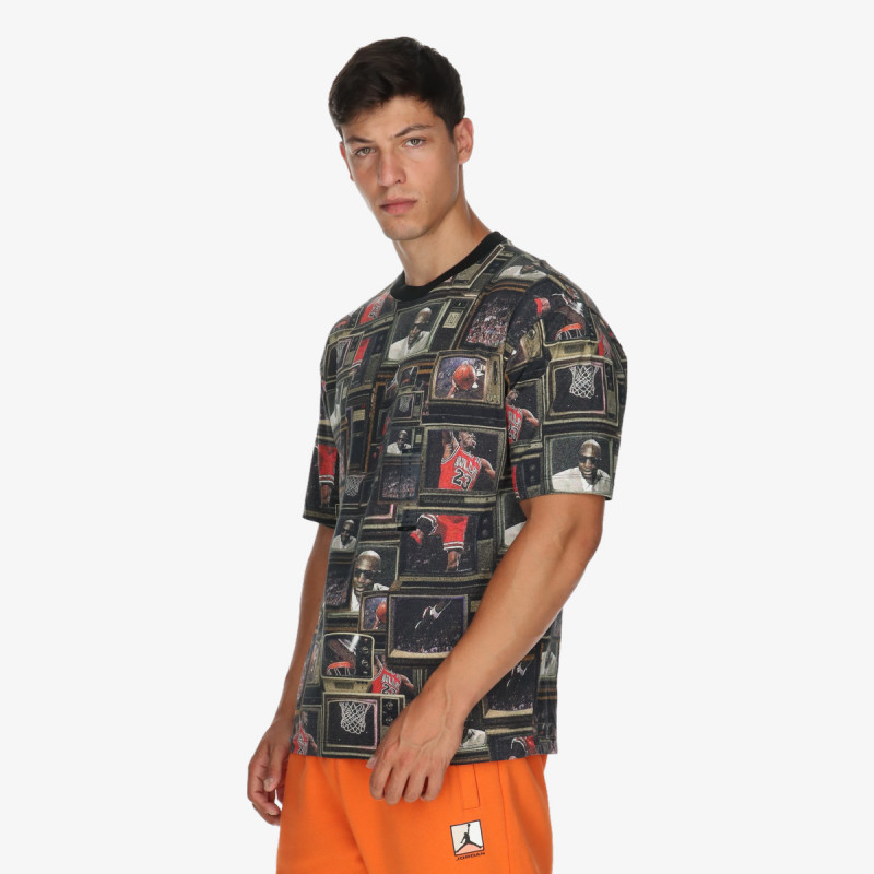 NIKE M J BRK TV AOP SS CREW 