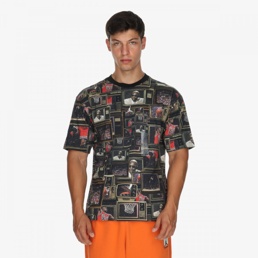 NIKE M J BRK TV AOP SS CREW 