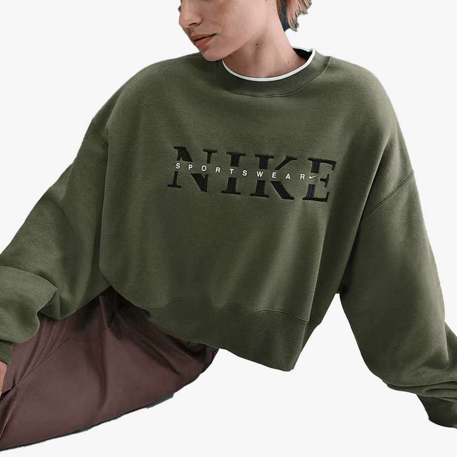 NIKE W NSW PHNX FLC CREW GLS 