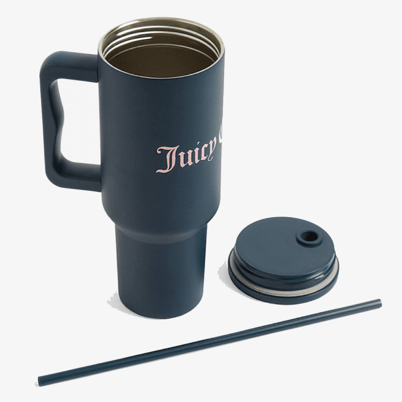 JUICY COUTURE Steel Tumbler With Straw 