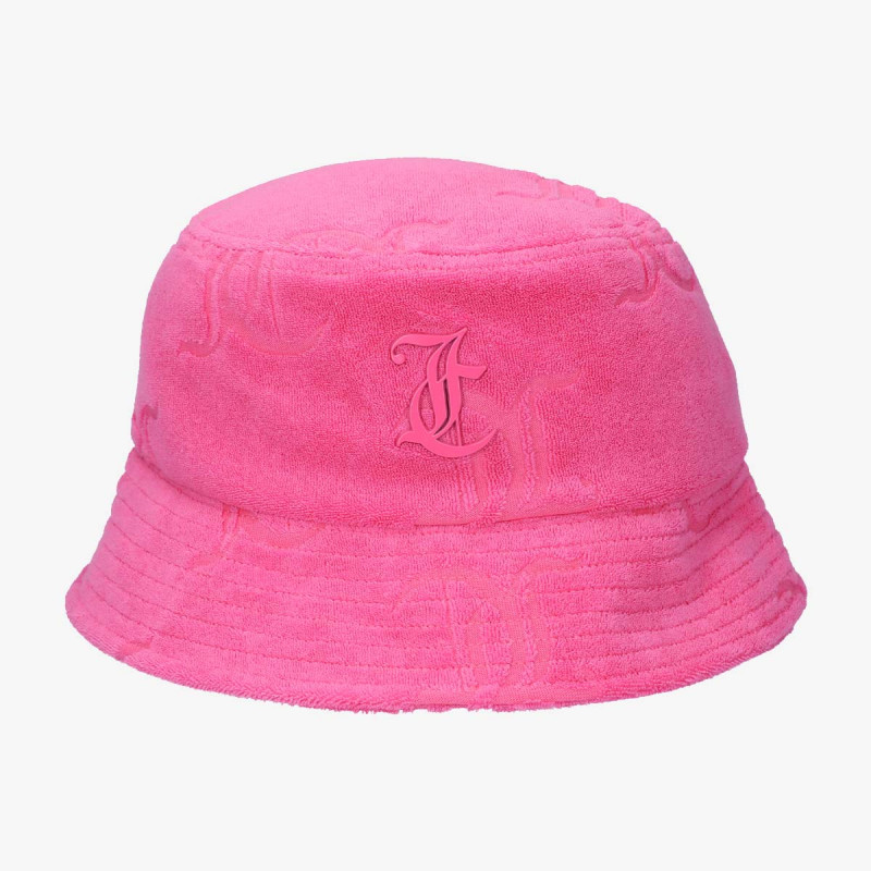 JUICY COUTURE ELEANNA MONOGRAM TOWELLING BUCKET HAT 