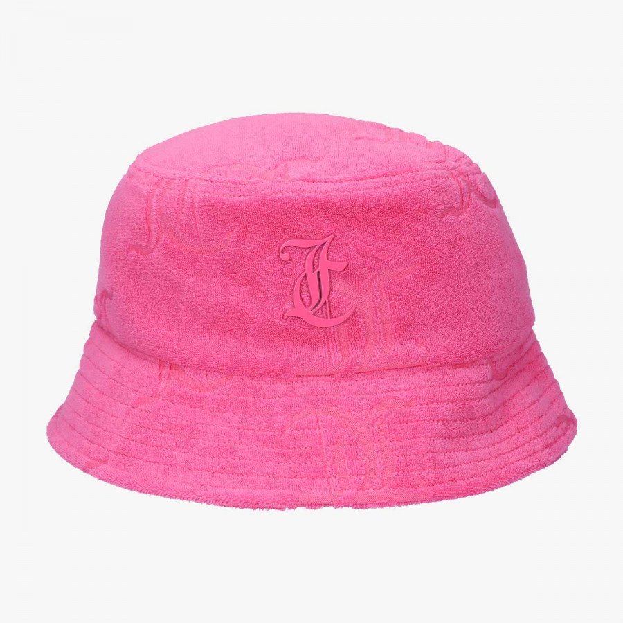 JUICY COUTURE ELEANNA MONOGRAM TOWELLING BUCKET HAT 