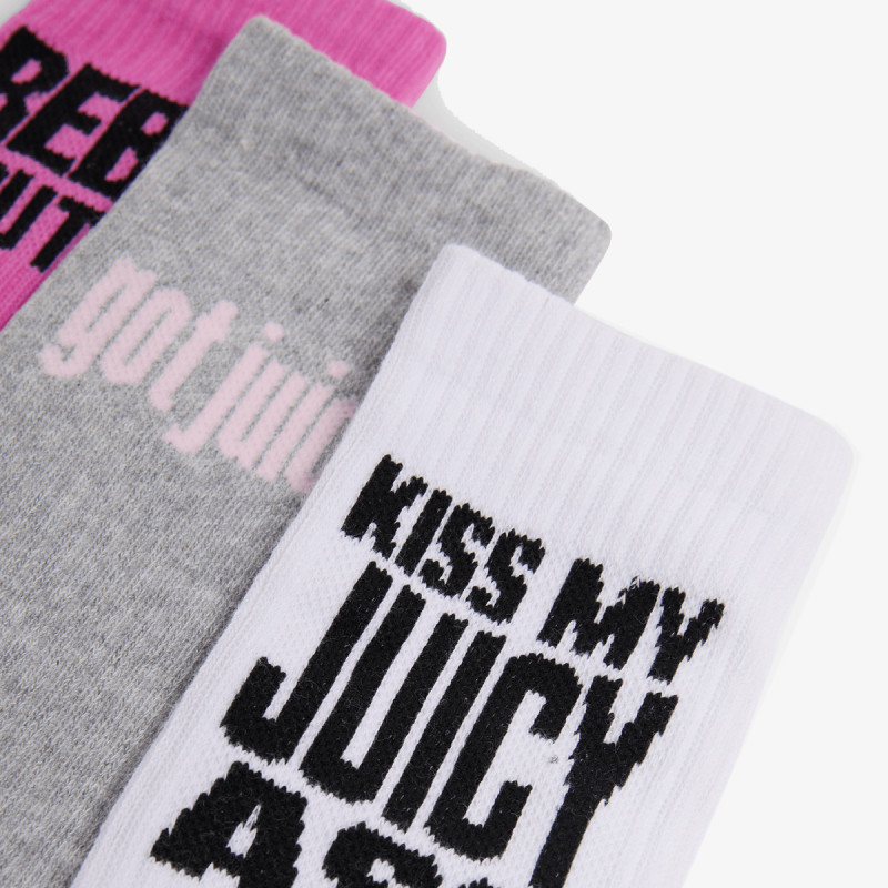 JUICY COUTURE SLOGAN SOCKS 