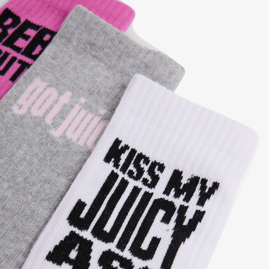 JUICY COUTURE SLOGAN SOCKS 