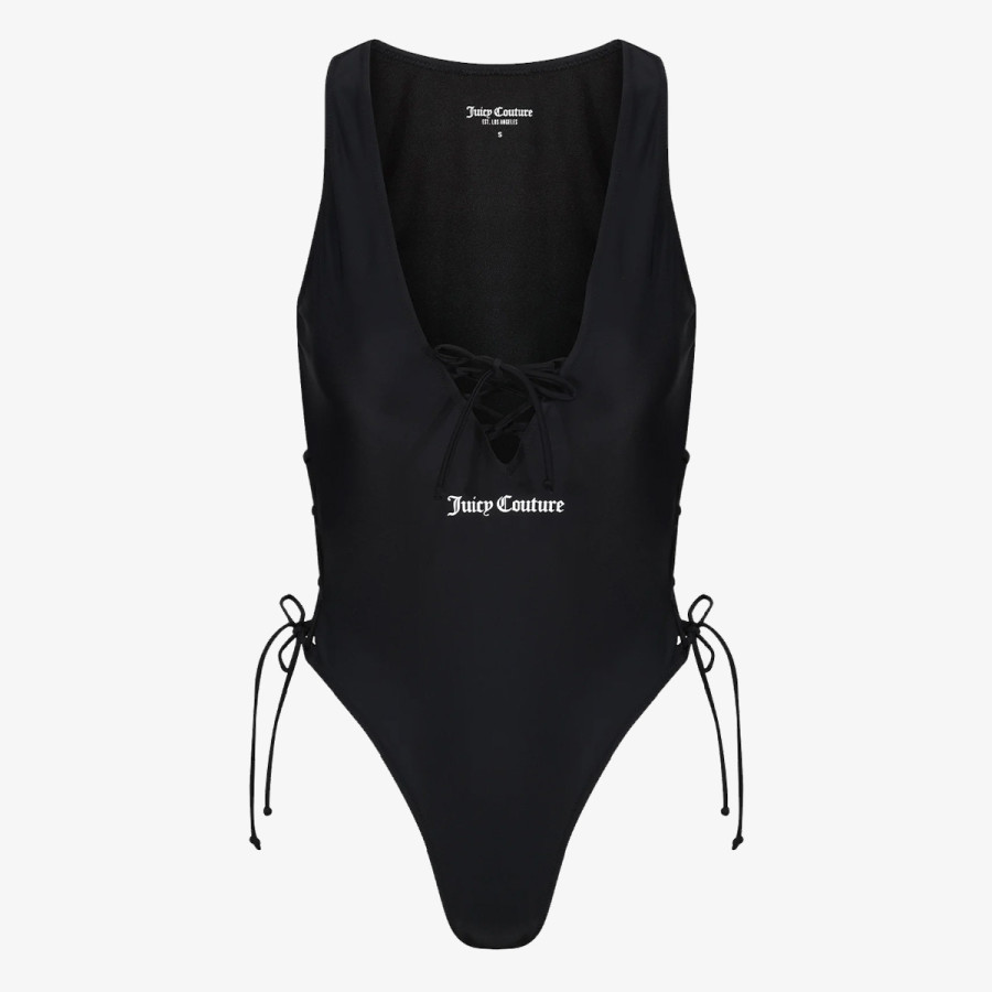 JUICY COUTURE ONE PIECE SWIMSUIT WITH LATTICE DETAIL 