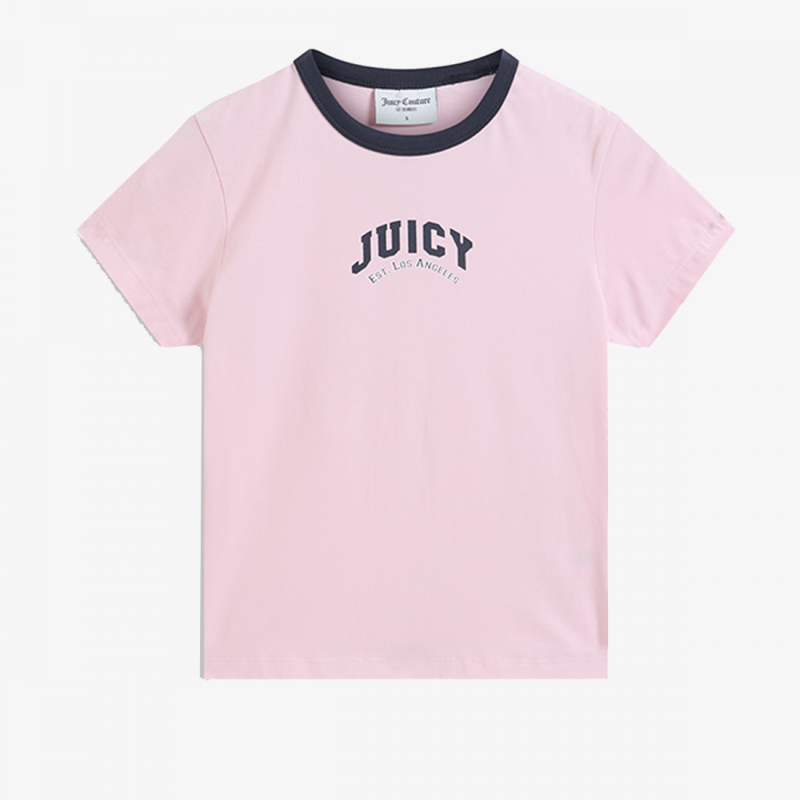 JUICY COUTURE COLLEGIATE SPORTS RINGER TSHIRT 