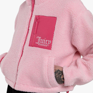 JUICY COUTURE NELLY SHERPA ZIP FLEECE 