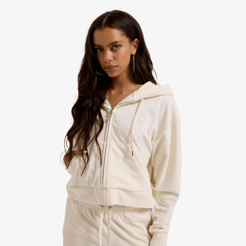 JUICY COUTURE ICCLE OUTLINE CROPPED HOODIE 