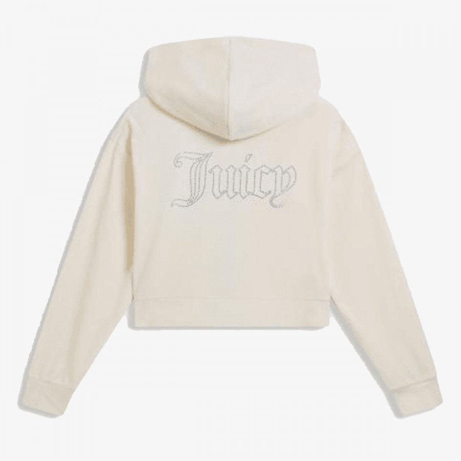 JUICY COUTURE ICCLE OUTLINE CROPPED HOODIE 
