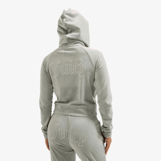 JUICY COUTURE MADISON OUTLINE HOODIE WITH DIAMANTE BRA 