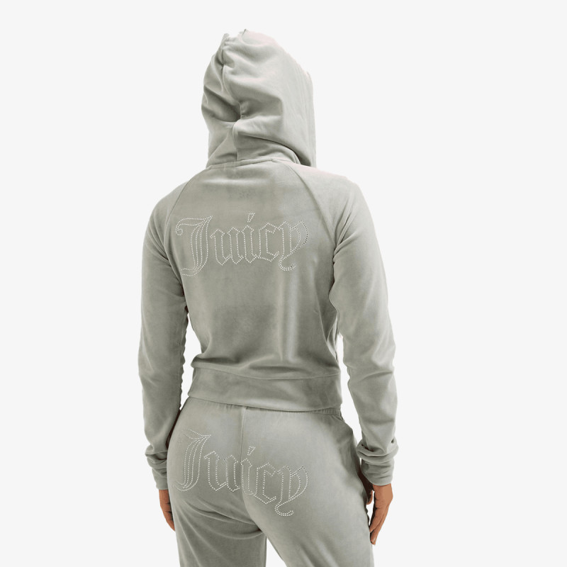 JUICY COUTURE MADISON OUTLINE HOODIE WITH DIAMANTE BRA 