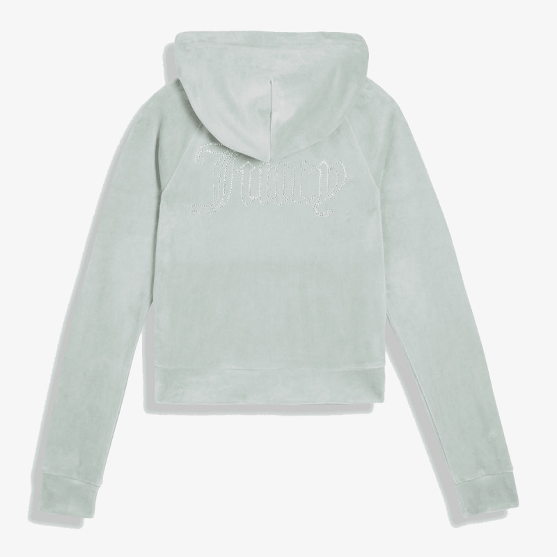 JUICY COUTURE MADISON OUTLINE HOODIE WITH DIAMANTE BRA 