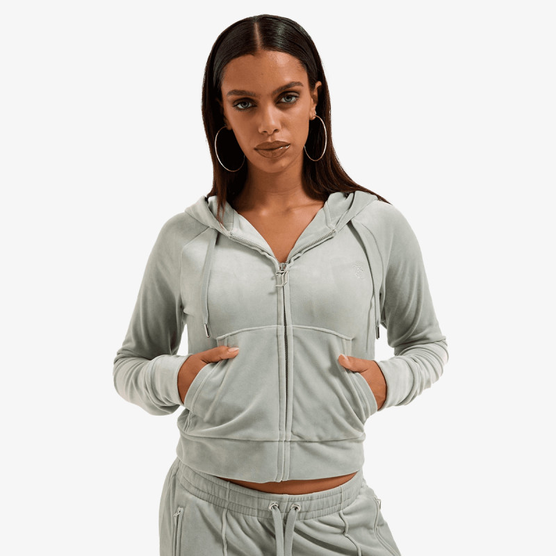 JUICY COUTURE MADISON OUTLINE HOODIE WITH DIAMANTE BRA 