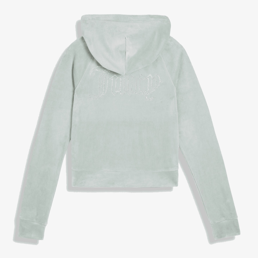 JUICY COUTURE MADISON OUTLINE HOODIE WITH DIAMANTE BRA 