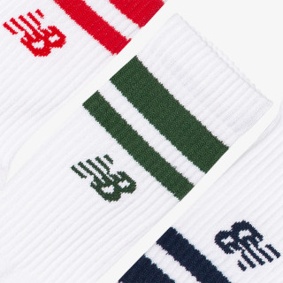 NEW BALANCE Active Lifestyle Striped Crew Socks 3 Pa 
