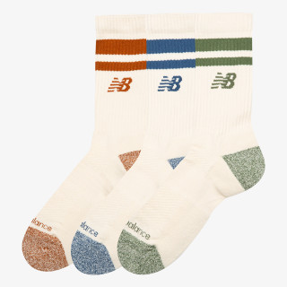 NEW BALANCE Active Lifestyle Striped Crew Socks 3 Pa 