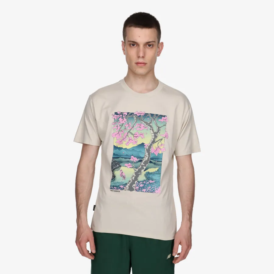 NEW BALANCE AT Graphic Cotton Jersey Short Sleeve T- 