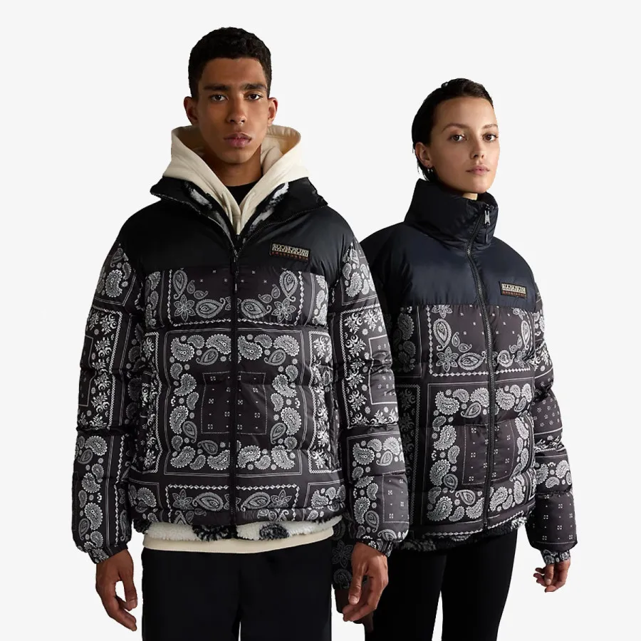 NAPAPIJRI A-HOLIDAY FW23 BLACK AOP F5P, X Large 