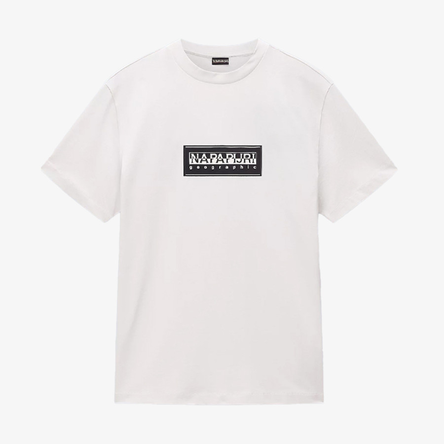 NAPAPIJRI S-BOX LOGO SS N1A WHITE WHISPER 