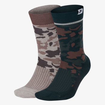 NIKE U SNKR SOX CREW 2PR - CAMO 
