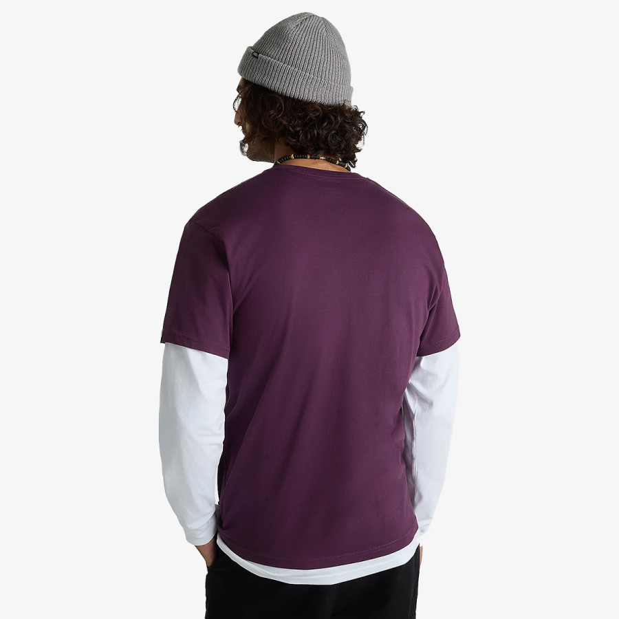 VANS MN LEFT CHEST LOGO T BLACKBERRY 