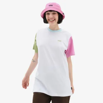 VANS VANS LEFT CHEST COLORBLOCK EM WHITE-CYCLAMEN 